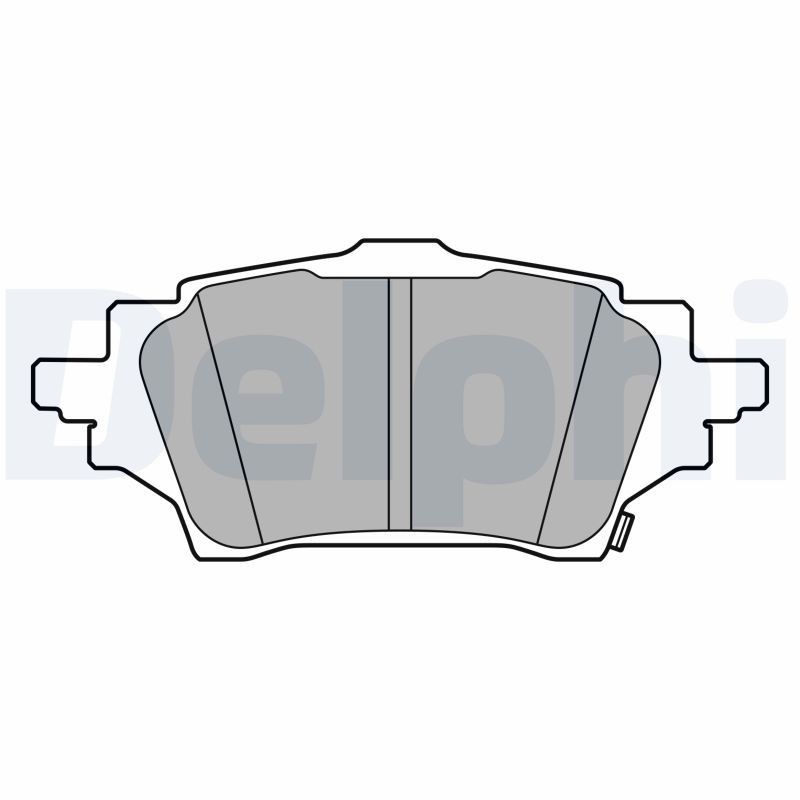 LP3608 DELPHI Brake pad set SUZUKI with acoustic wear warning, with anti-squeak plate, with accessories