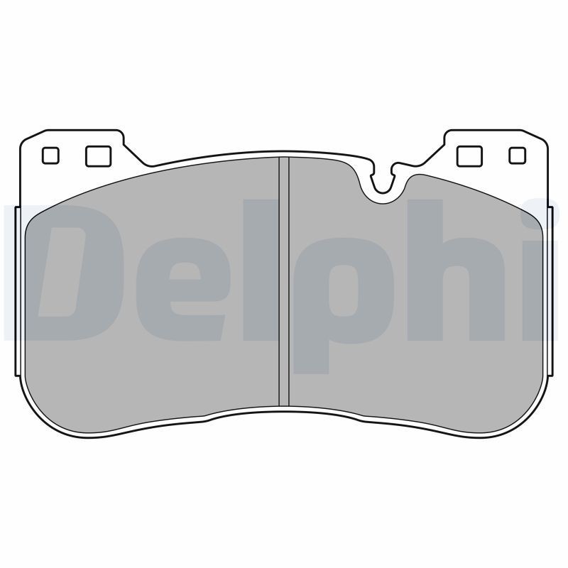 DELPHI LP3626 Brake pad set prepared for wear indicator, with anti-squeak plate, without accessories