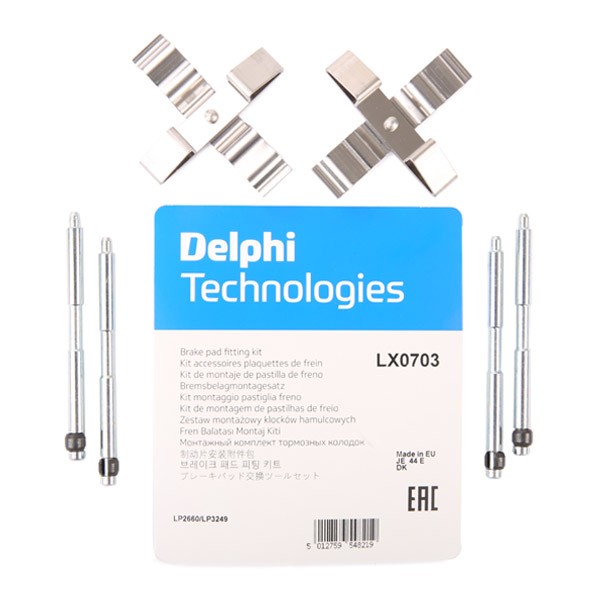 DELPHI LX0703 Accessory kit, disc brake pads BMW F31 320 i 184 hp Petrol 2018 price