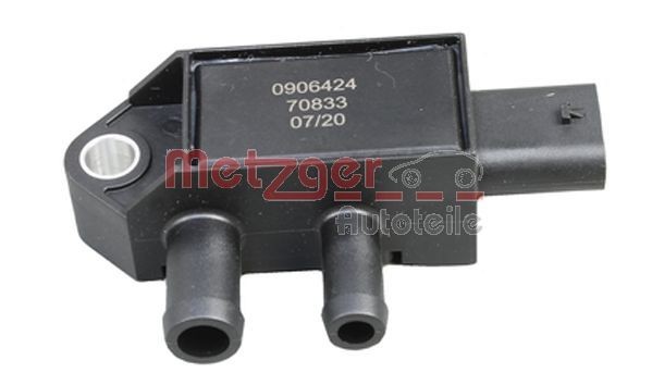 METZGER without connection line Number of pins: 3-pin connector, Number of connectors: 2 Sensor, exhaust pressure 0906424 buy