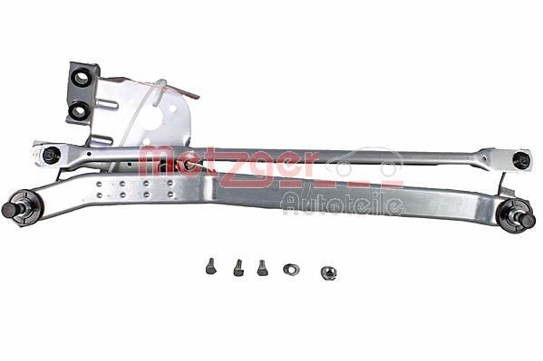 METZGER for left-hand drive vehicles, Front, without electric motor Windscreen wiper linkage 2190891 buy