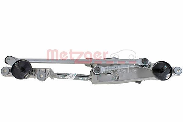 METZGER 2190893 Wiper Linkage for left-hand drive vehicles, Front, with electric motor