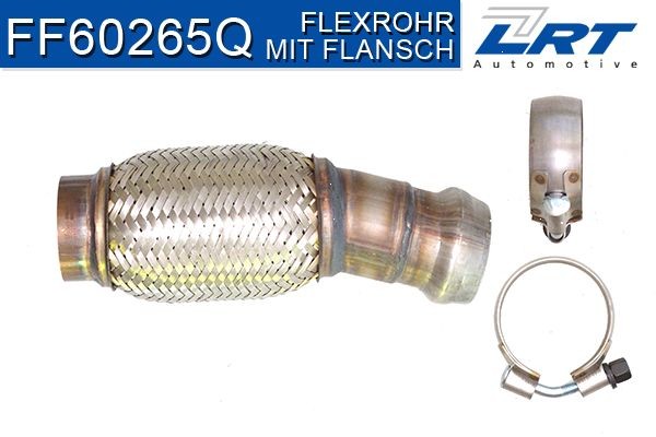 LRT FF60265Q Flex Hose, exhaust system 60 x 265 mm, after catalytic converter, for catalytic converter
