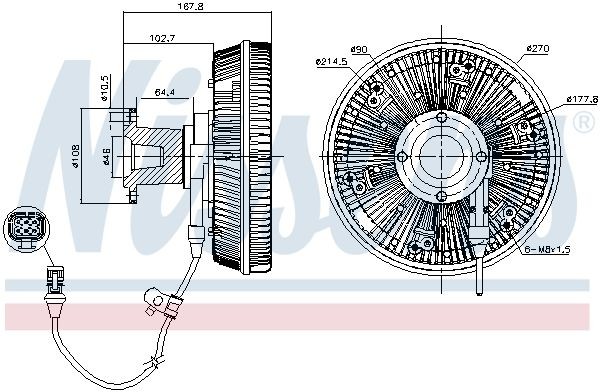 OEM-quality NISSENS 86228 Engine fan clutch