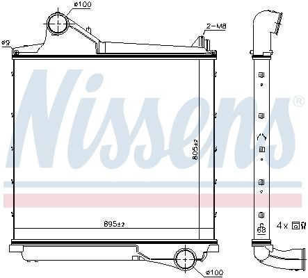 NISSENS 961555 Ladeluftkühler für RENAULT TRUCKS C-Serie LKW in Original Qualität