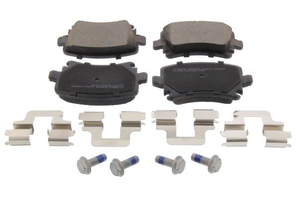 MAPCO 6696/1HPS Brake pad set Rear Axle, prepared for wear indicator, excl. wear warning contact, with brake caliper screws, with accessories