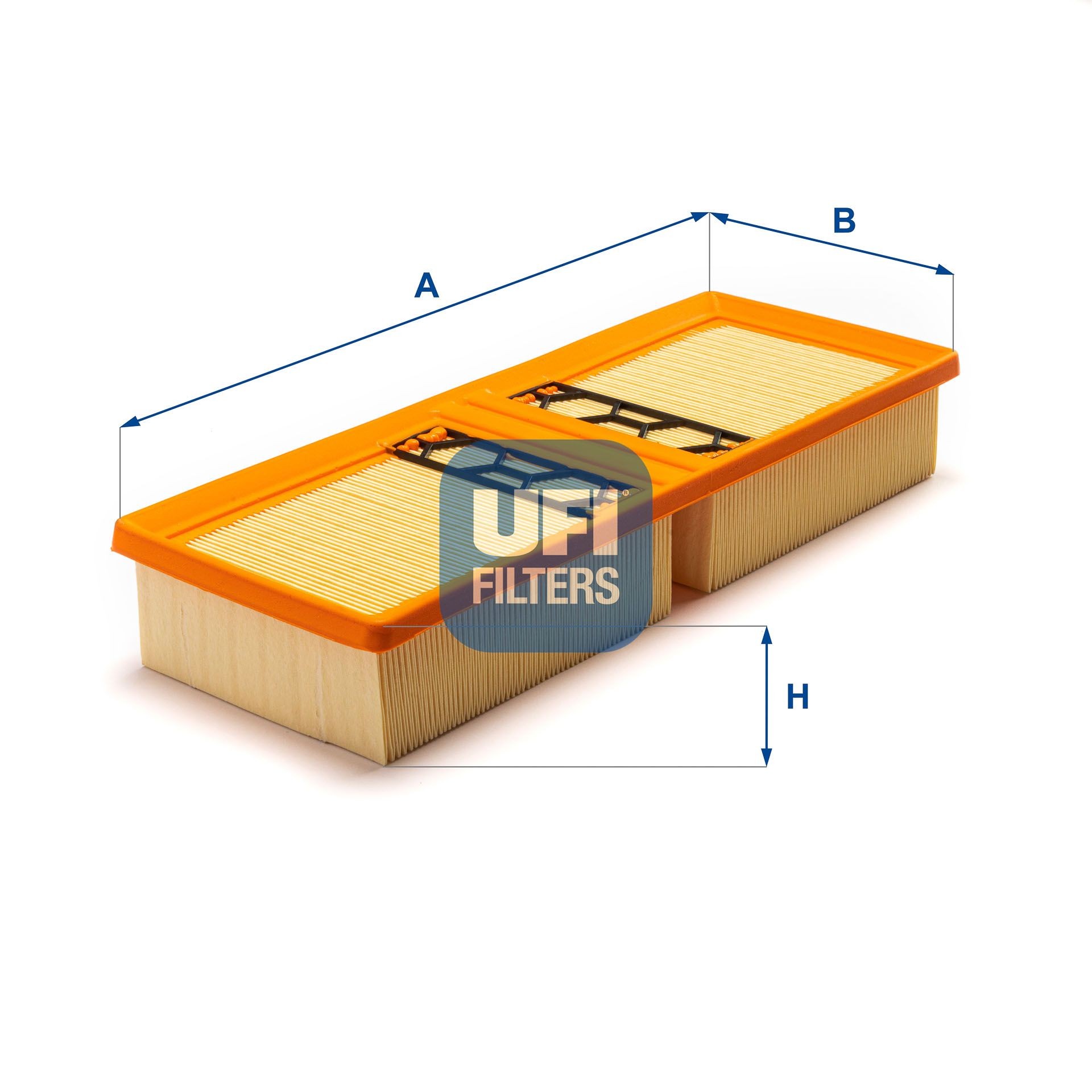 UFI 57mm, 135mm, 362mm, Filter Insert Length: 362mm, Width: 135mm, Height: 57mm Engine air filter 30.A74.00 buy