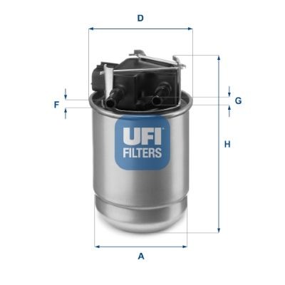 Original UFI Fuel filter 55.517.00 for RENAULT 17