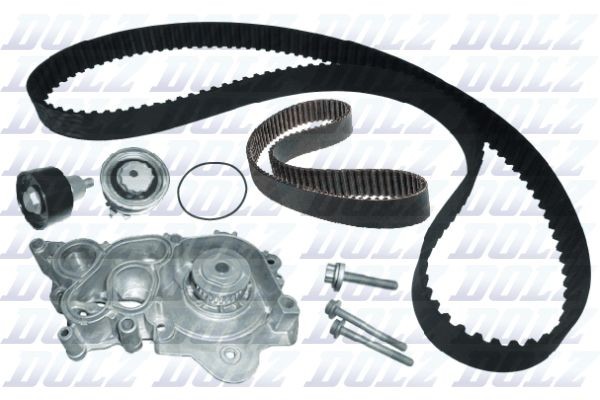 KD149 DOLZ Timing belt kit with water pump VW Number of Teeth: 163, Width: 20 mm