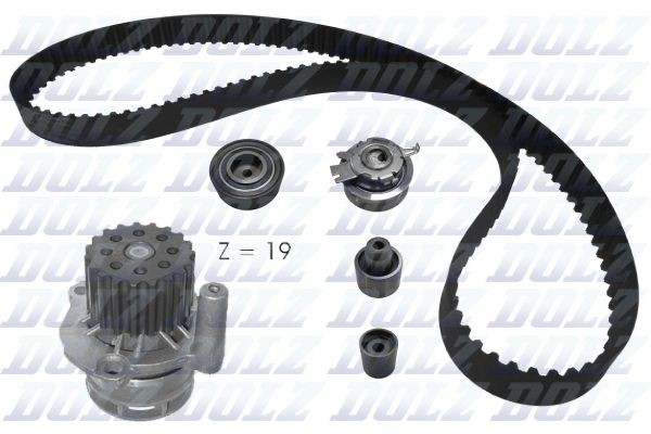 Original DOLZ 02KD018 Water pump + timing belt kit KD156 for VW GOLF