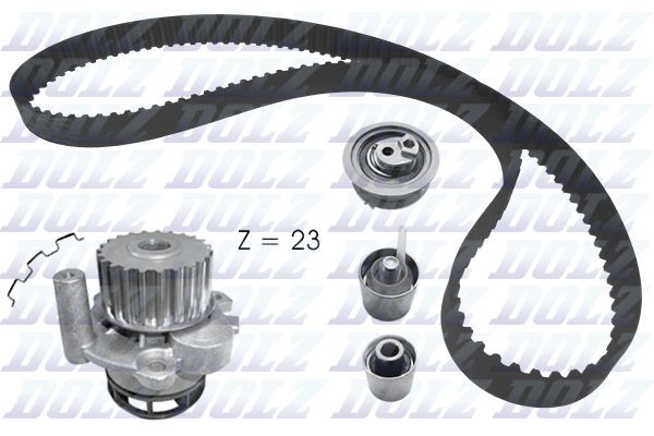 Original KD165 DOLZ Cambelt and water pump kit VW