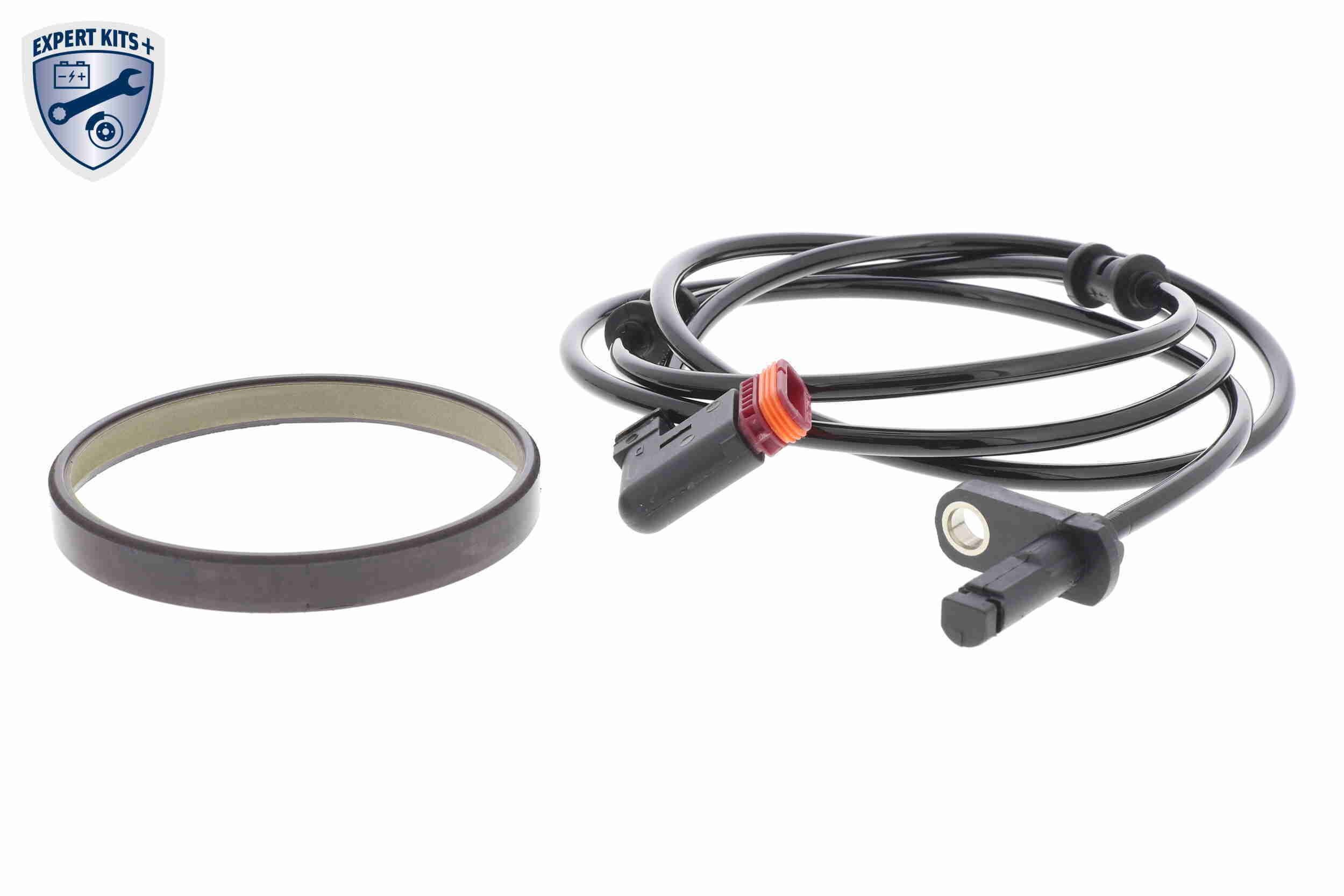 VEMO V30-72-7800 ABS sensor Rear Axle, with ABS sensor ring, Inductive Sensor, 2-pin connector, 1455mm, 12V, oval