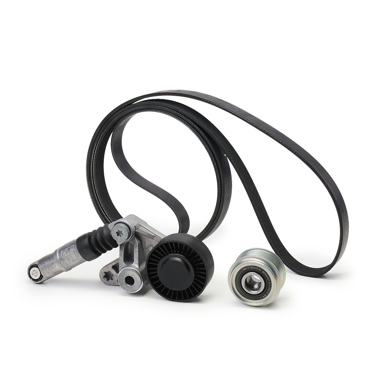 INA 529 0472 20 V-Ribbed Belt Set Pulleys: with freewheel belt pulley