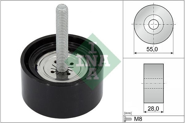 Great value for money - INA Deflection / Guide Pulley, v-ribbed belt 532 0869 10