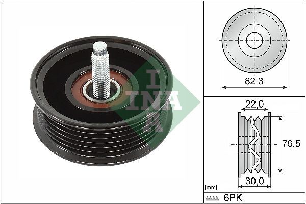 INA 532 0922 10 LAND ROVER Deflection guide pulley v ribbed belt in original quality