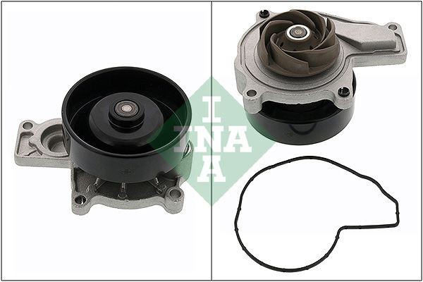 538 0883 10 INA Water pumps MINI with seal, Belt Pulley Ø: 90,5 mm, for v-ribbed belt use