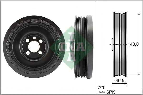 INA 544 0138 10 Crankshaft pulley Audi TT Roadster