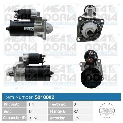 MEAT & DORIA 5010002 Starter motor 468223543