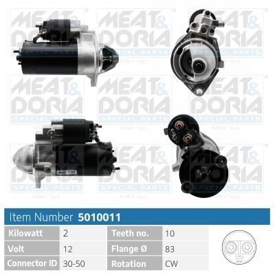 MEAT & DORIA 5010011 Starter motor 93171526