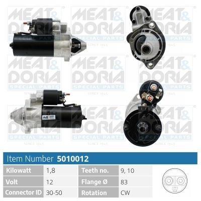 MEAT & DORIA 5010012 Starter motor 068 911 024F