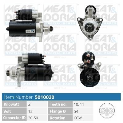MEAT & DORIA 5010020 Starter motor 02B 911 023AX