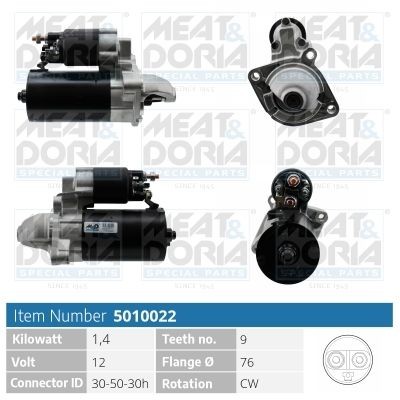 MEAT & DORIA 5010022 Starter motor 12412354693