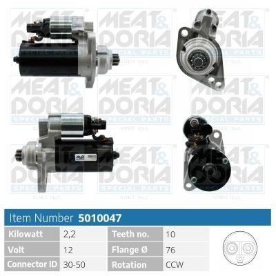 MEAT & DORIA 5010047 Starter motor 02Z 911 024 J