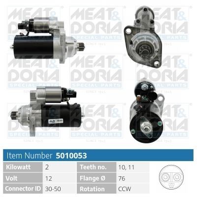 MEAT & DORIA 5010053 Starter motor 02M-911-024-N