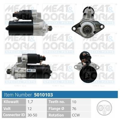 MEAT & DORIA 5010103 Starter motor 02E-911-023L