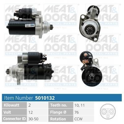 MEAT & DORIA 5010132 Starter motor 02A-911-024-GX