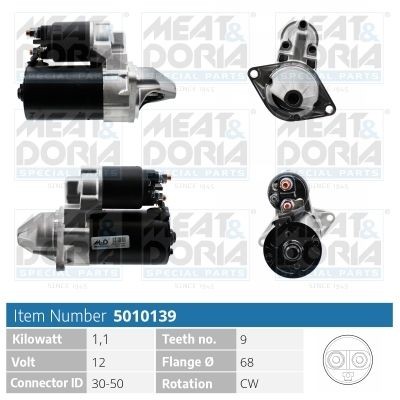 MEAT & DORIA 5010139 Starter motor S114-907/A