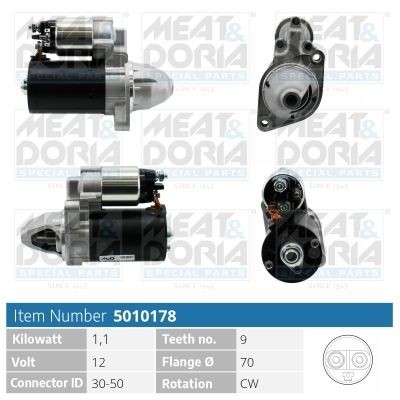 MEAT & DORIA 5010178 Starter motor 005151390180