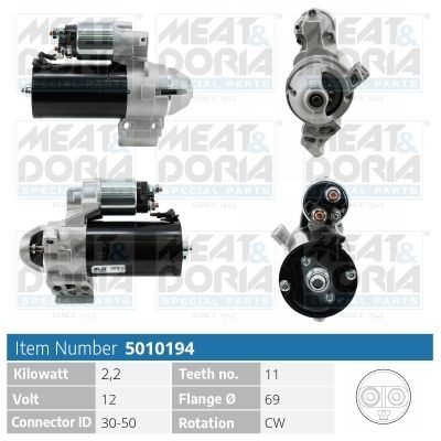 MEAT & DORIA 5010194 Starter motor 12-41-8-577-006