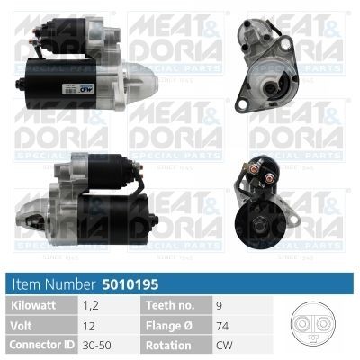 MEAT & DORIA 5010195 Starter motor 18508661
