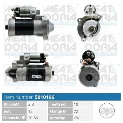 MEAT & DORIA 5010196 Starter motor 5802EA