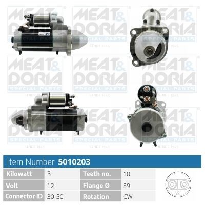 MEAT & DORIA 5010203 Starter motor 118 0928
