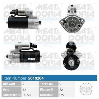 MEAT & DORIA 5010204 Starter motor 646 151 0101