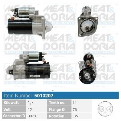 MEAT & DORIA 5010207 Starter motor 51810308