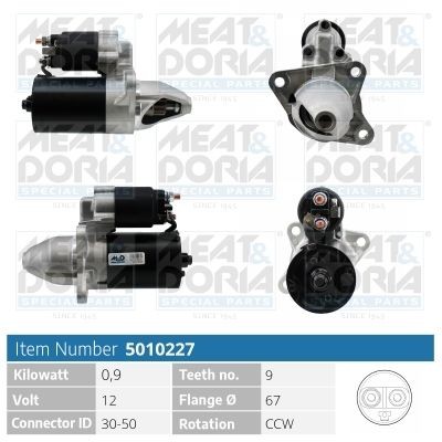 MEAT & DORIA 5010227 Starter motor AUU1595