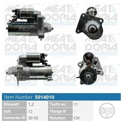 MEAT & DORIA 5014010 Starter motor Y60118400B