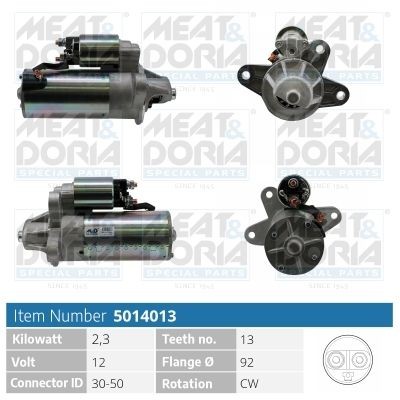 MEAT & DORIA 5014013 Starter motor 1105310