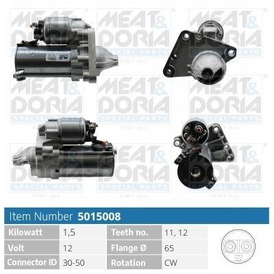 MEAT & DORIA 5015008 Starter motor 98 016 677 80