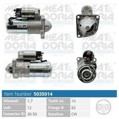 MEAT & DORIA 5035014 Starter motor M001T30173