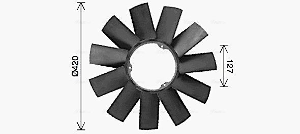 AVA COOLING SYSTEMS BWB590 Fan Wheel, engine cooling 11521712058
