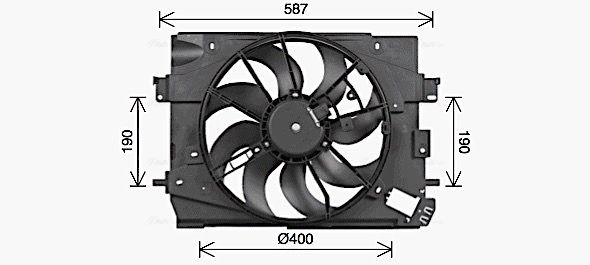 AVA COOLING SYSTEMS RT7662 Cooling fan DACIA Duster Off-Road 1.5 dCi 4x4 109 hp Diesel 2017 price