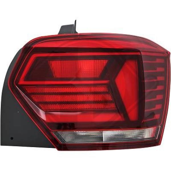 2209090 DIEDERICHS Tail lights VW Right, P21W, PY21W, without bulb holder