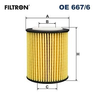 FILTRON Filter Insert Inner Diameter 2: 24, 33mm, Ø: 64mm, Height: 78mm Oil filters OE 667/6 buy