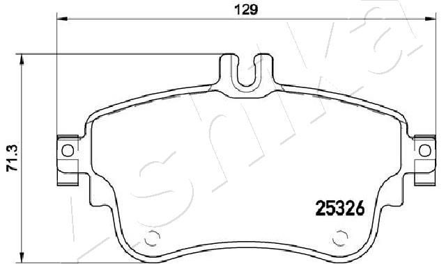 ASHIKA Brake pad kit 50-00-0547 suitable for MERCEDES-BENZ B-Class, A-Class, CLA
