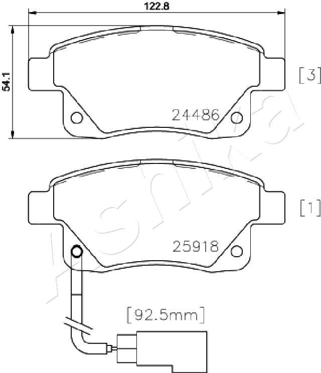 ASHIKA Brake pad kit 51-00-0308 for FORD TRANSIT