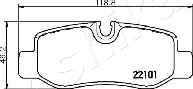 ASHIKA Brake pad kit 51-00-0528 suitable for Mercedes W447
